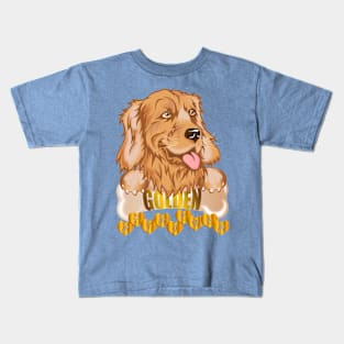 GOLDEN RETRIEVER LOVE Kids T-Shirt